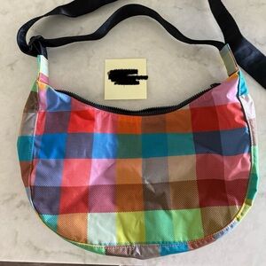 Baggu Madras Medium Crescent NWT